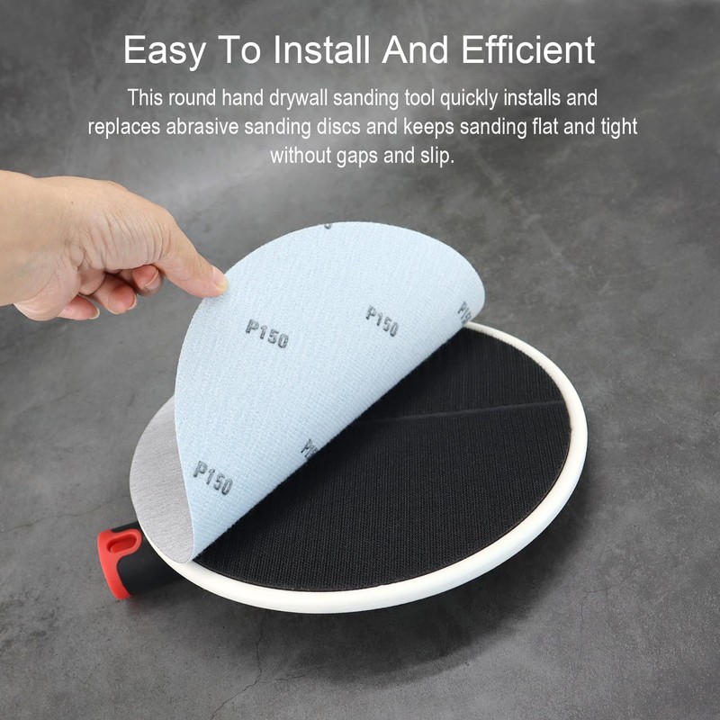 SCOTTCHEN Drywall Sander 9 Inch Radial Round Pole Sander for