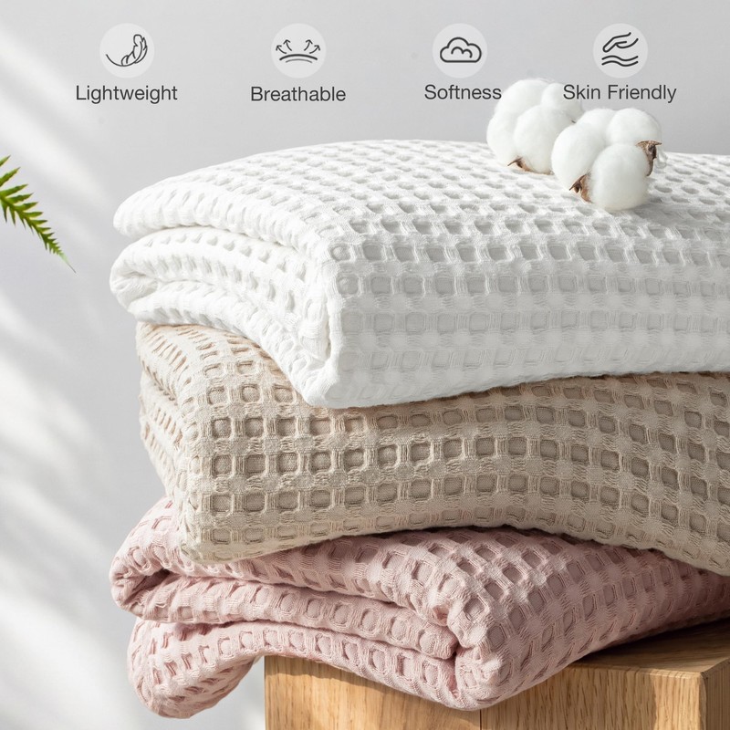 Exclusivo Mezcla 100% Cotton Blanket King Size for Bed, Khaki