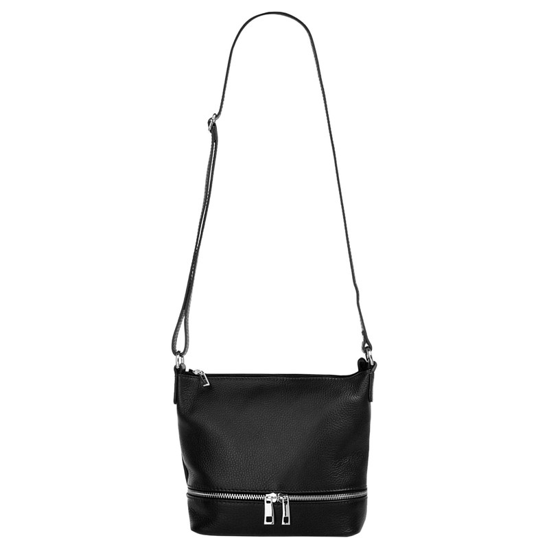 Cluty Women's Shoulder Bag Genuine Leather 020960, black