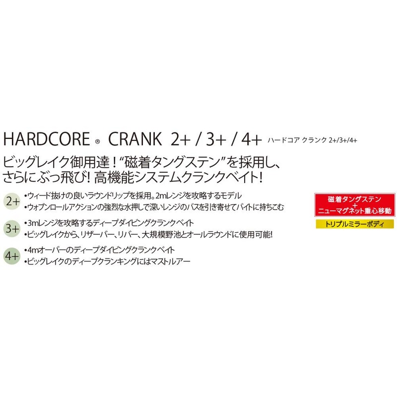 DUEL HARDCORE CRANK 4+ 75F 3.0 inches (75 mm), Weight:
