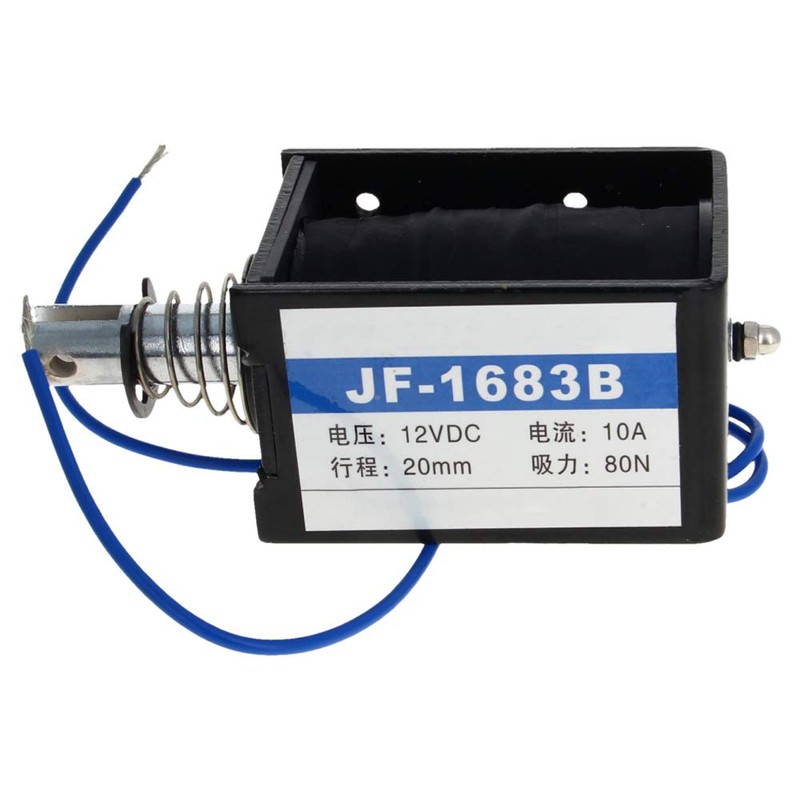 Fielect DC 12V 80N 10A Push Pull Type Solenoid Electromagnet