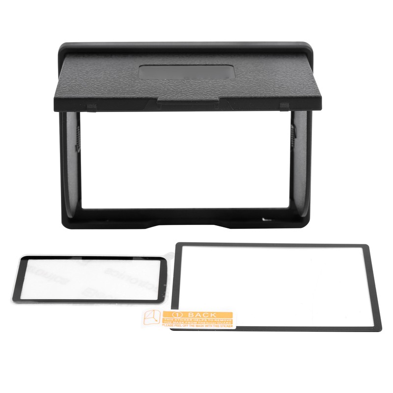 Digital Camera Sun Shade Hood Cover Display Screen Tempered Glass