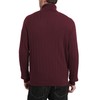 Kallspin Men's Turtleneck Wool Blend Turtleneck Pullover Relaxed Fit Long