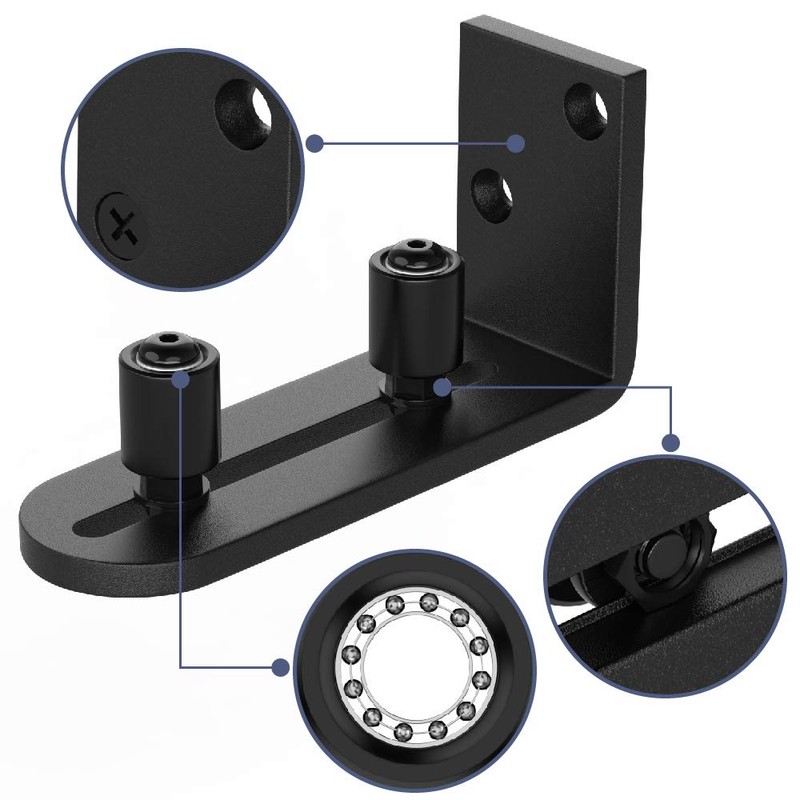 WINSOON New Sliding Barn Door Floor Guides Adjustable Stay Roller