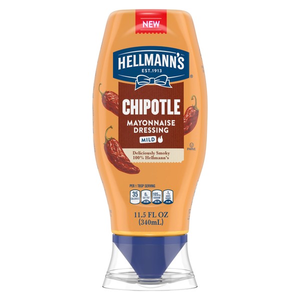 Hellmann's Mayonnaise Dressing Mild Chipotle, 8 count, for Tacos, Grilled