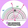 Maths Set, Geometry Sets - Protractor and Compass Set Square