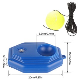 Tennis Trainer Base, Tennis Ball Back Base Trainer Set Rubber Elastic Rope Tennis Trainer Rebound Ball Heavy Duty Power Base for Single Person Practice