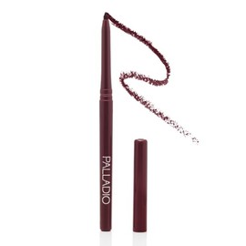 Palladio Delineador de Labios Retráctil Resistente al Agua de Alto Pigmento y Color Cremoso, Fórmula a Prueba de Manchas y de Larga Duración Todo el Día sin Necesidad de Sacapuntas, Black Berry