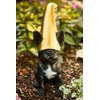 Frenchie Gnome - Black Frenchie Statue with Gold Hat |