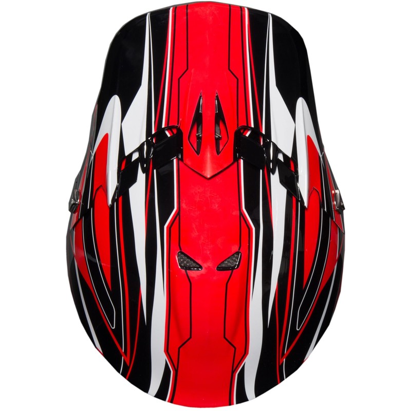 Raider 2131015 GX3 Unisex-Child MX Off-Road Helmet (Red, Youth Large)