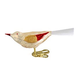 Jingle Bells Lauscha Glass Bird with Glass Tail Tradition