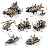 78-in-1 Army Men Sets Toys with Realistic Military Truck/Helicopter/Kayak Boat/Motorcycle/Army