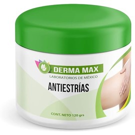 Derma Max Gel Antiestrias, Hidratante 120 g (4 oz) Hidrata y Nutre la piel Ayudando a Prevenir la Aparicion de Estrias Hecho con componentes