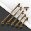 Amerdeco 10 Pack Antique Brass Cabinet Pulls 5 Inch(128mm) Hole