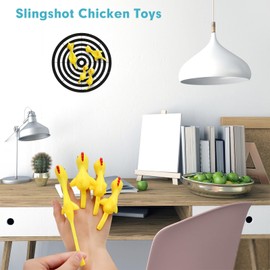 30 Pieces Rubber Chicken, Rubber Chickens Chicken Toys Prank Slingshot Rubber Chicken Sling Shot Pranks for Adults for Party Favors Activity Gift