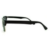 Classic Half Rim Clubmaster Rectangular Horned DJ Sunglasses - Black