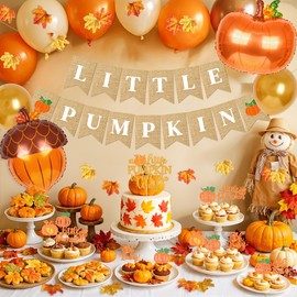 Kriyokiaa little pumpkin baby shower decorations ,fall baby shower decorations