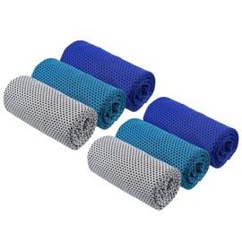 PATIKIL Cooling Towel 40"x12", 6Pcs Ice Towel for Neck and Face, Soft Breathable Chilly Sweat Absorbing for Yoga Sports Camping Fitness Running Golf, Multicolor