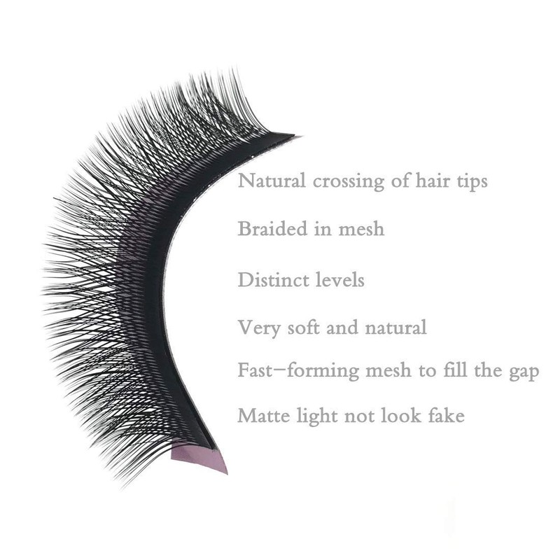 Y Eyelash Extensions C D Curl .07 mm 8-14 mm