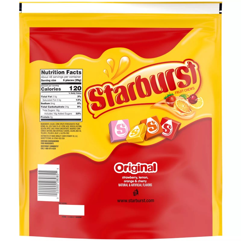 Mars Wrigley Confectionery US, LLC Starburst Original Fruit Chews Chewy