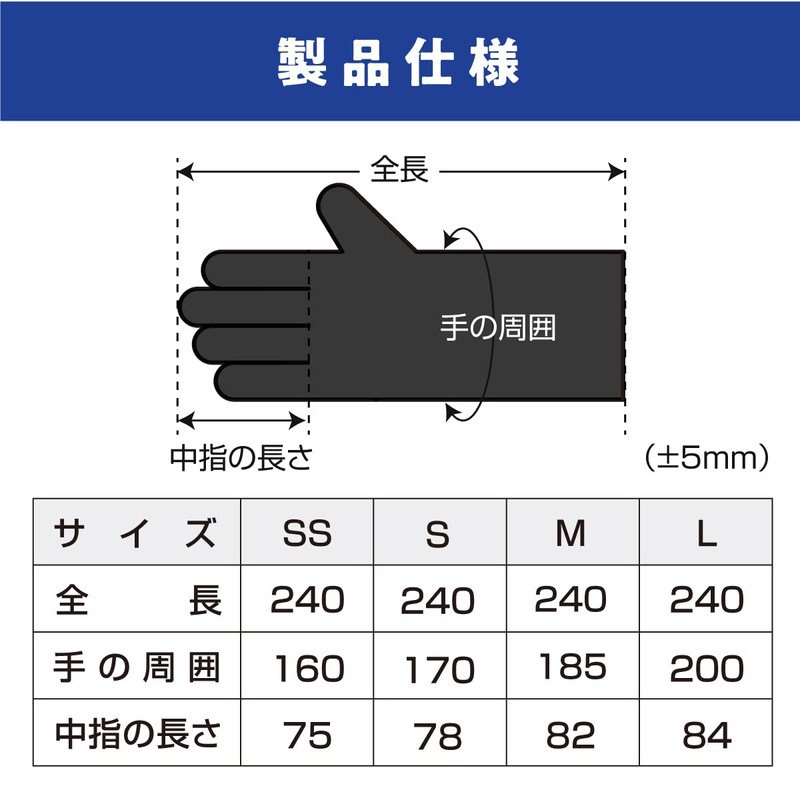 Nitrile Gloves, Black, 100 Pieces, Disposable, Food Sanitation Act Compliant,