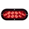 Optronics STL78RK Red Lens 6" Oval Sealed LED Light for