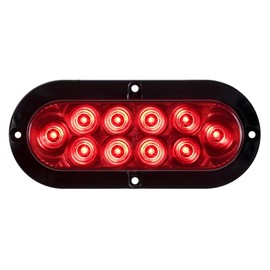 Optronics STL78RK Red Lens 6" Oval Sealed LED Light for Surface Mount