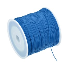 Rebower 0.8mm Nylon String for Bracelets, 109 Yard Nylon Satin String Cord Beading Thread [ for Jewelry Making Bracelet Necklaces DIY Craft] - Blue