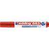 Edding Set of 3 Whiteboard Erase Marker Pens 663 Red