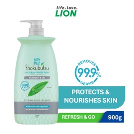 Shokubutsu Natural Protection Body Wash Refresh & Go 900g