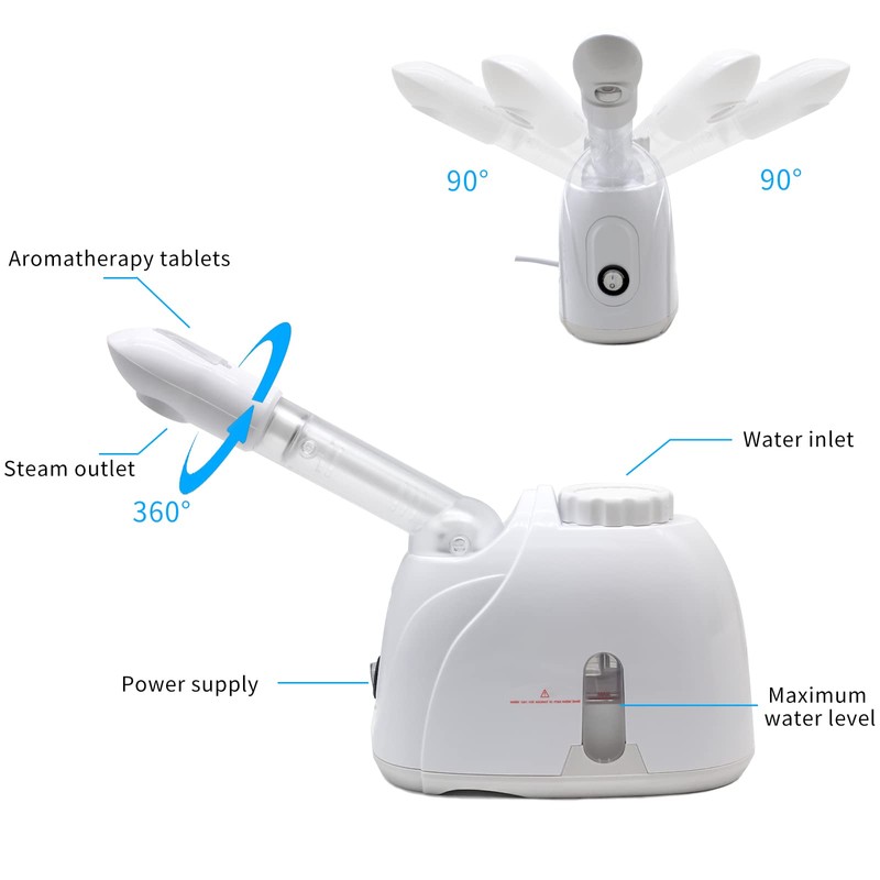 Facial Steamer Nanometer Fine Mist for Deep Cleaning with Towel,