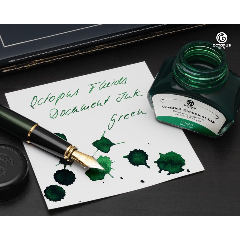 Indelible Ink Green with Converter, Certified According to DIN ISO