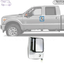 New Front Exterior Door Handle Chrome Left Driver Side for 1999-2016 Ford F-250 F-350 Super Duty / 2000-2005 Excursion Direct Replacement