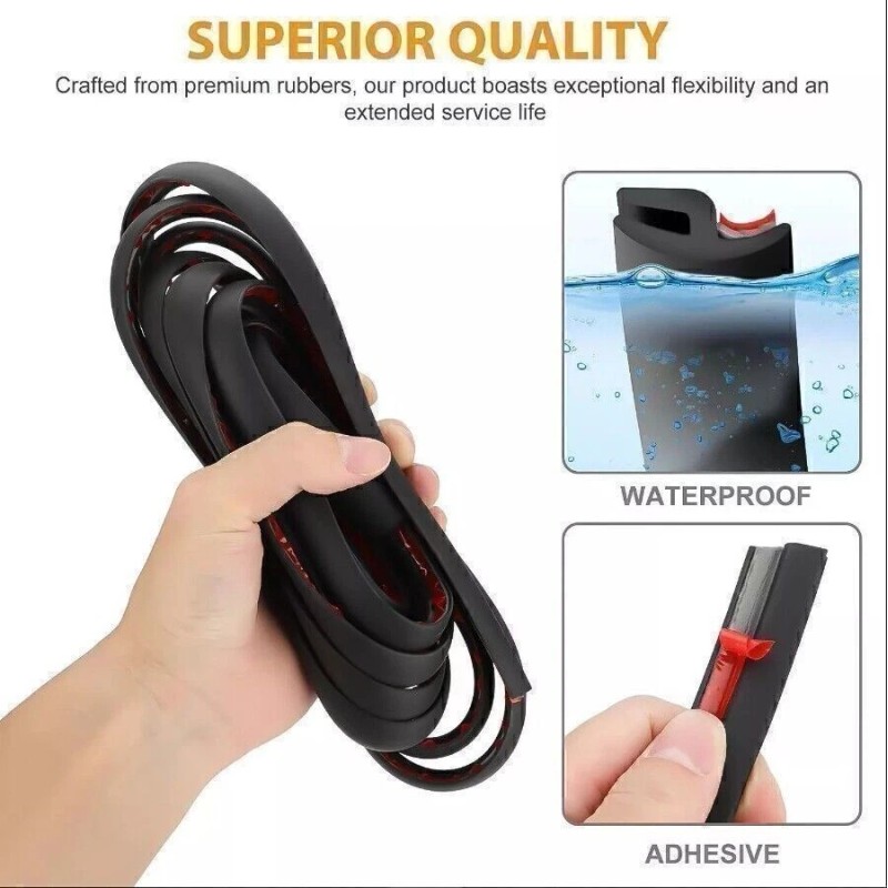 Gearzaar Car Front Windshield Panel Rubber Seal Strip Sealed Moulding