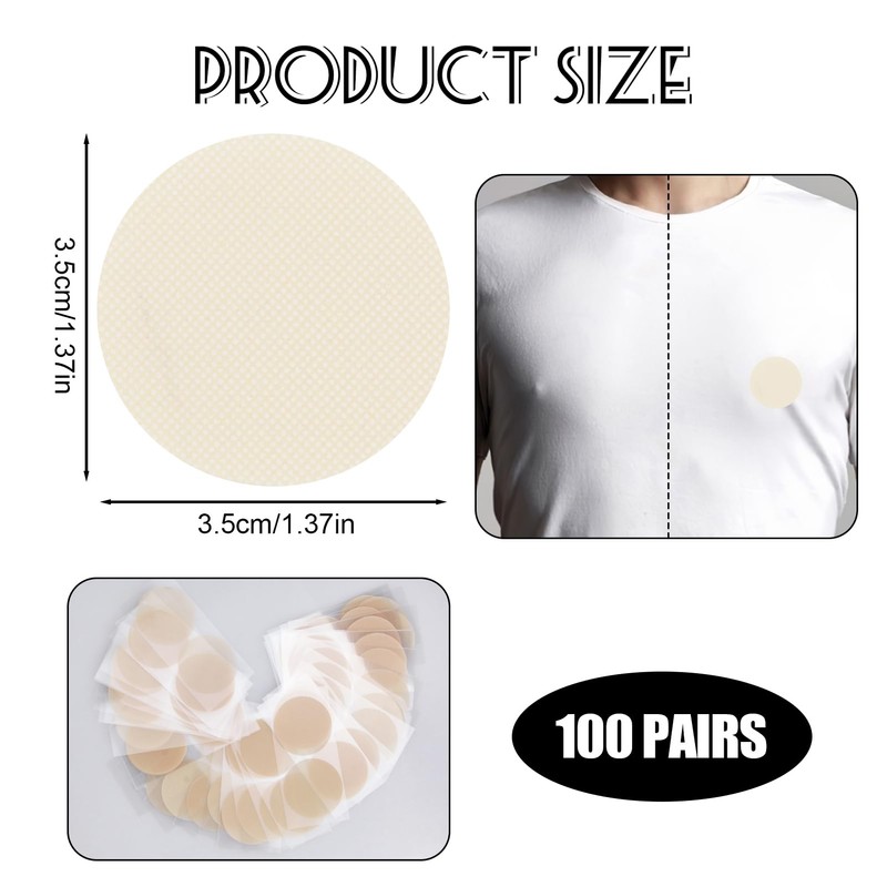Hugfads 200 Stücke Herren Nipplecover Nipple Guard - Nippelband Pasties