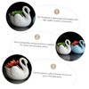 CIYODO Succulent Flowerpot Ceramic Pots Drainage Swan Shaped Planter for