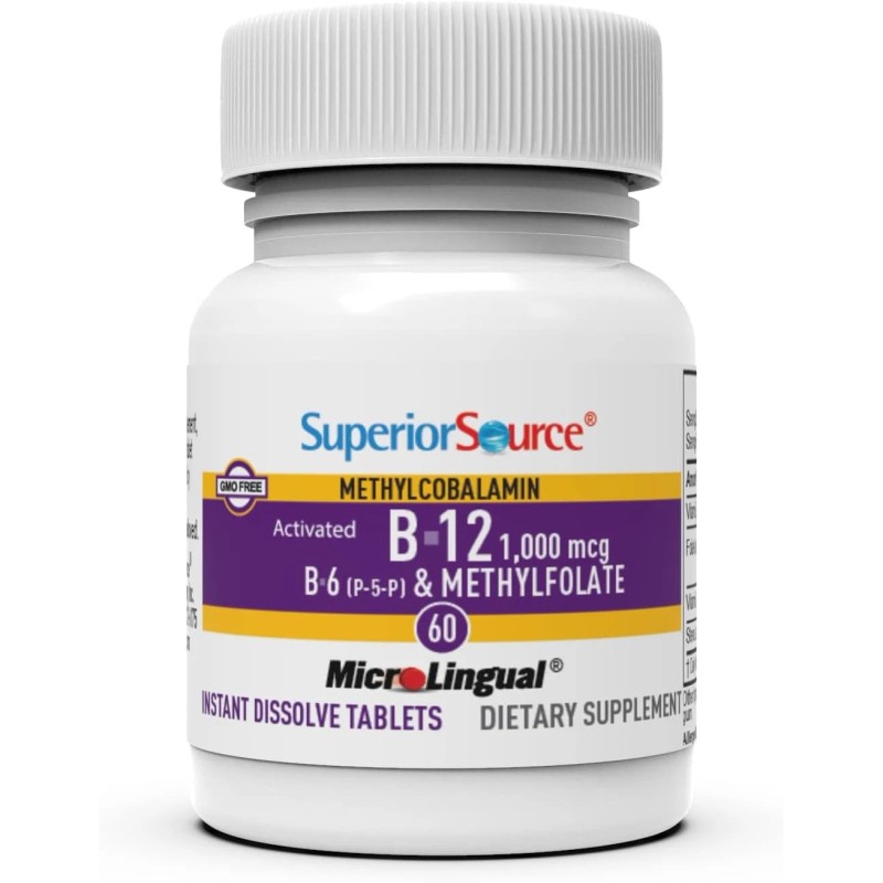 Superior Source B Complex Vitamins Sublingual Quick Dissolve Energy Support
