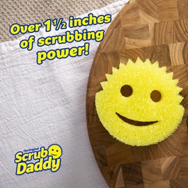 Scrub Daddy - The Original Scrub Daddy - Scratch-Free Multipurpose Dish Sponge - BPA Free & Made with Polymer Foam - Stain & Odor Resistant Kitchen Sponge (1 Ct)