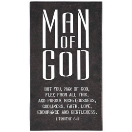 Dicksons WPLQM-17 Man Of God Pursue Righteousness Faith Love Endurance Black And White 8 x 14 Metal Wall Hanging Decoration Home Décor