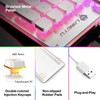 LANGTU Membrane Gaming Keyboard, Rainbow LED Backlit Quiet Keyboard for