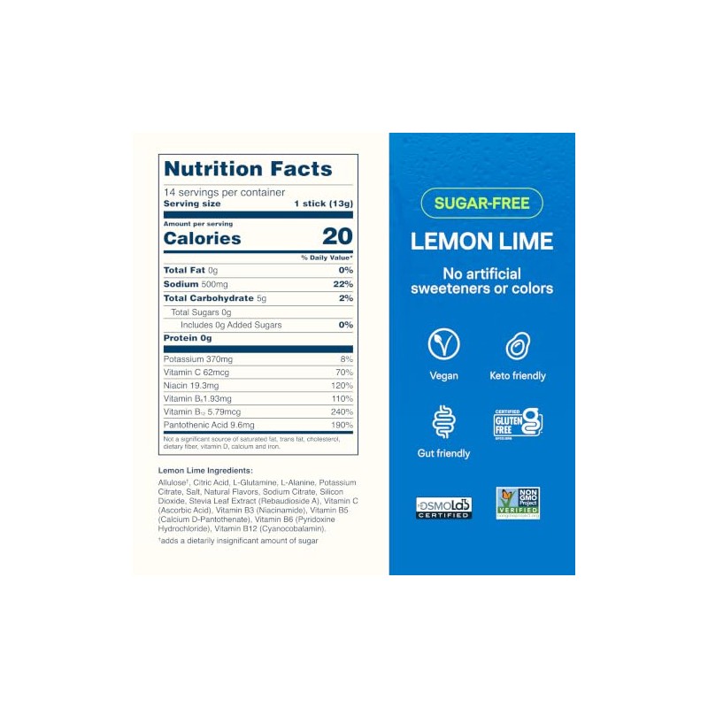Liquid Multiplicador Hidratación Azúcar Lima Limón Mezcla Bebida Polvo Electrolito