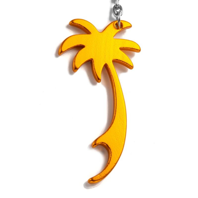 Gold Palm Tree Keyring Keychain Bottle Opener