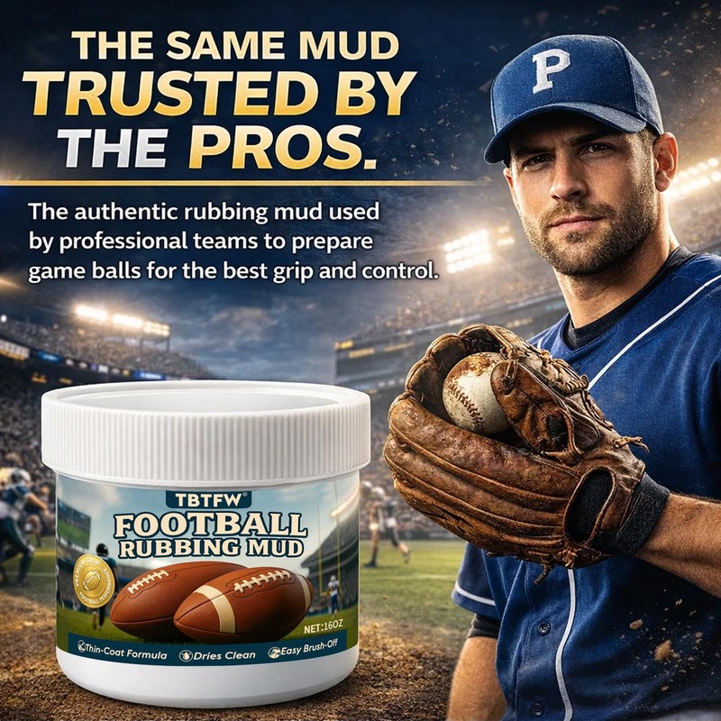 TBTFW Football Mud, Football Rubbing Mud for Leather Footballs-16oz/8oz