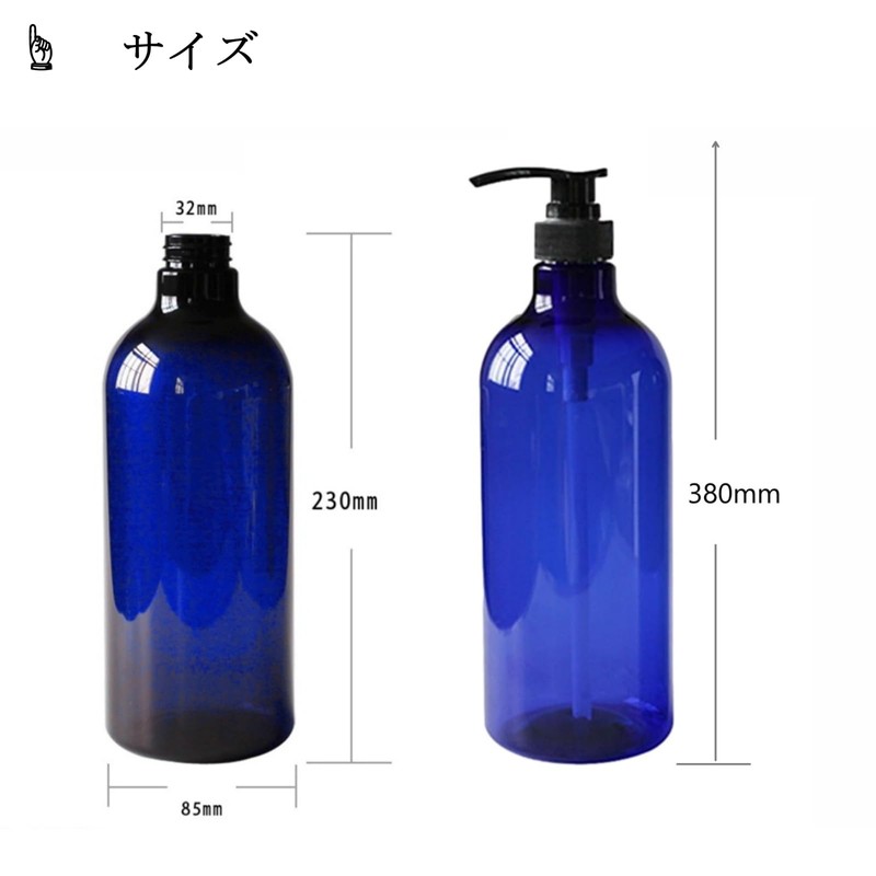 Copeflap Shampoo Dispenser, 33.8 fl oz (1000 ml), Shampoo Bottle,