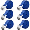LUZOON Tie Down Straps 6 Pieces 2.5 m Lashing Straps