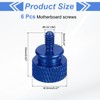 sourcing map 6Pcs #6-32 UNC Aluminum Thumb Screws, 12x16mm(ODxH) Computer