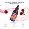 Vitamina B12 Líquida Sublingual Metilcobalamina Paquete Sabor Arándano 1200 Porciones