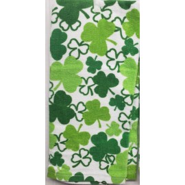 Mainstream Set of 2 Same Kitchen Towels (15"x25") ST.PATRICK'S DAY,SHAMROCK GREEN LEAVES,MI