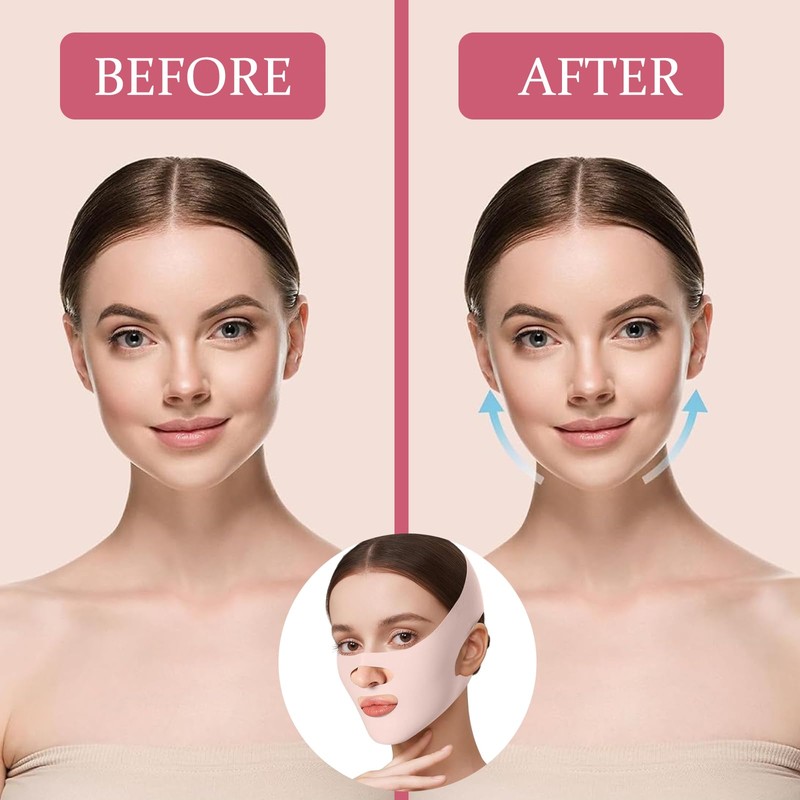 EUYKQNOI V-shaped double chin remover mask, face tape lifting face,