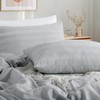 Tifschlaf Double Duvet Cover Set Grey - Satin Stripe Double
